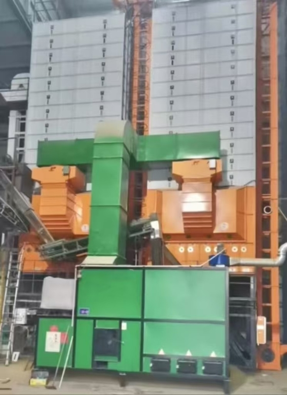 Máquina de secagem de grãos de alta eficiência de 2 conjuntos de 30 toneladas por lote com forno de biomassa