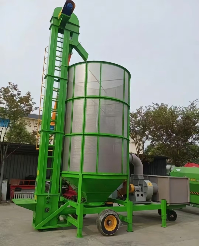 Secador de milho móvel de 36 toneladas por dia com pellets de biomassa como combustível