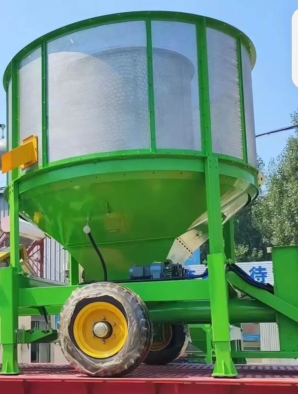Secador de milho móvel de 36 toneladas por dia com pellets de biomassa como combustível