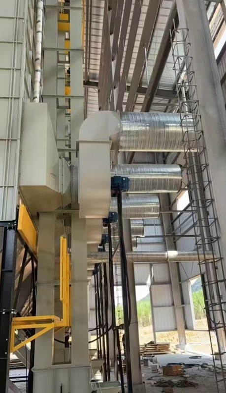 Secador de grãos de sementes de trigo de milho de arroz 70 toneladas/lotação Capacidade de ar quente Temperatura 60-130°C 16.603kw