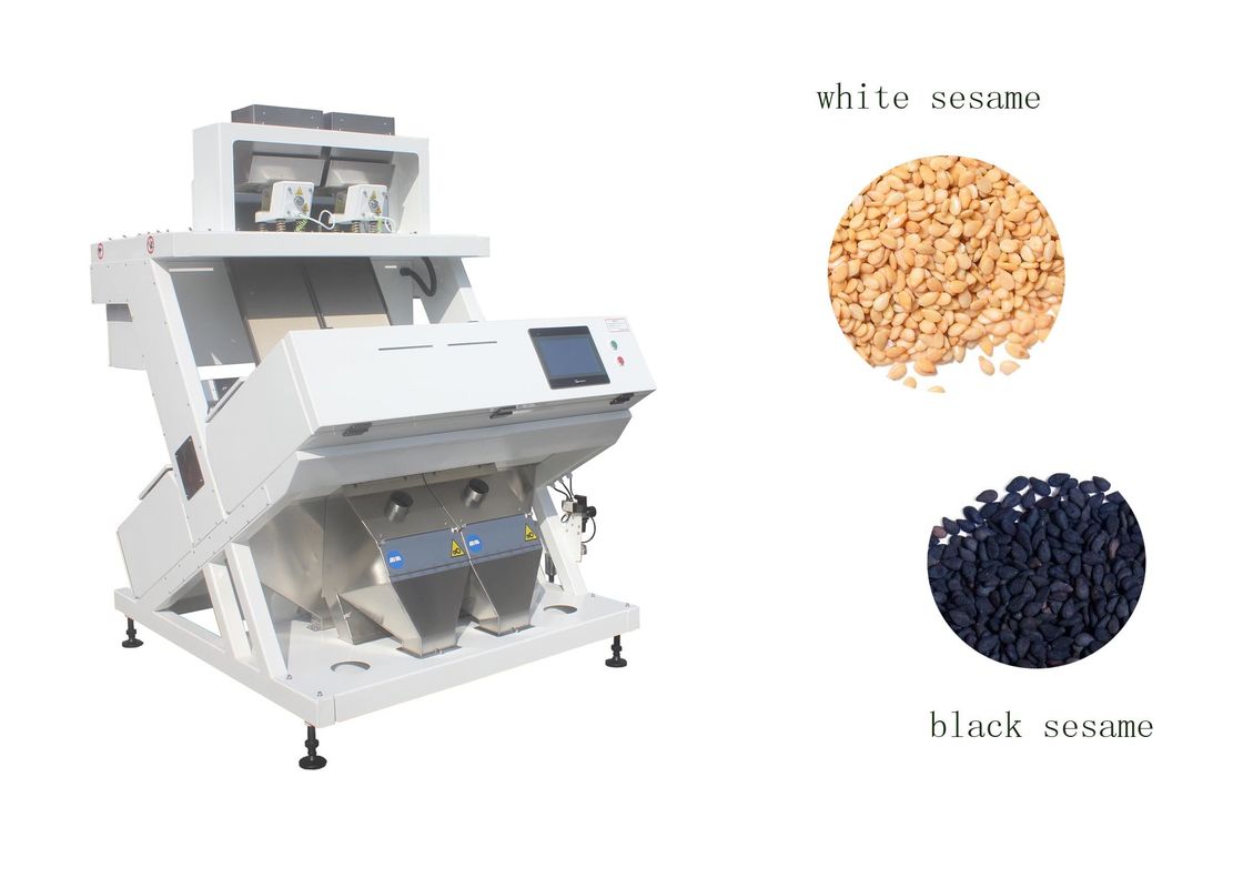 1 ~ 2 Ton por hora classificador de cores de grãos ZVS128-2 para sementes de gergelim preto / branco