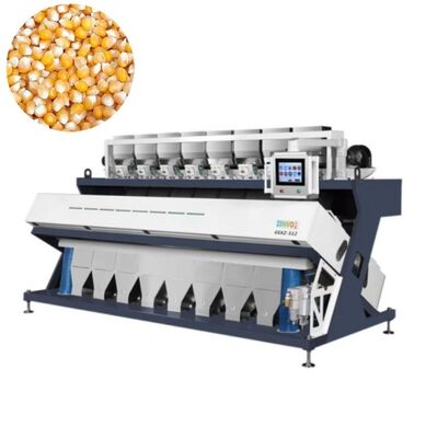 Sortador de cores de cereais de alta resolução de 8 chuteiras, capacidade para milho, trigo, arroz e legumes.